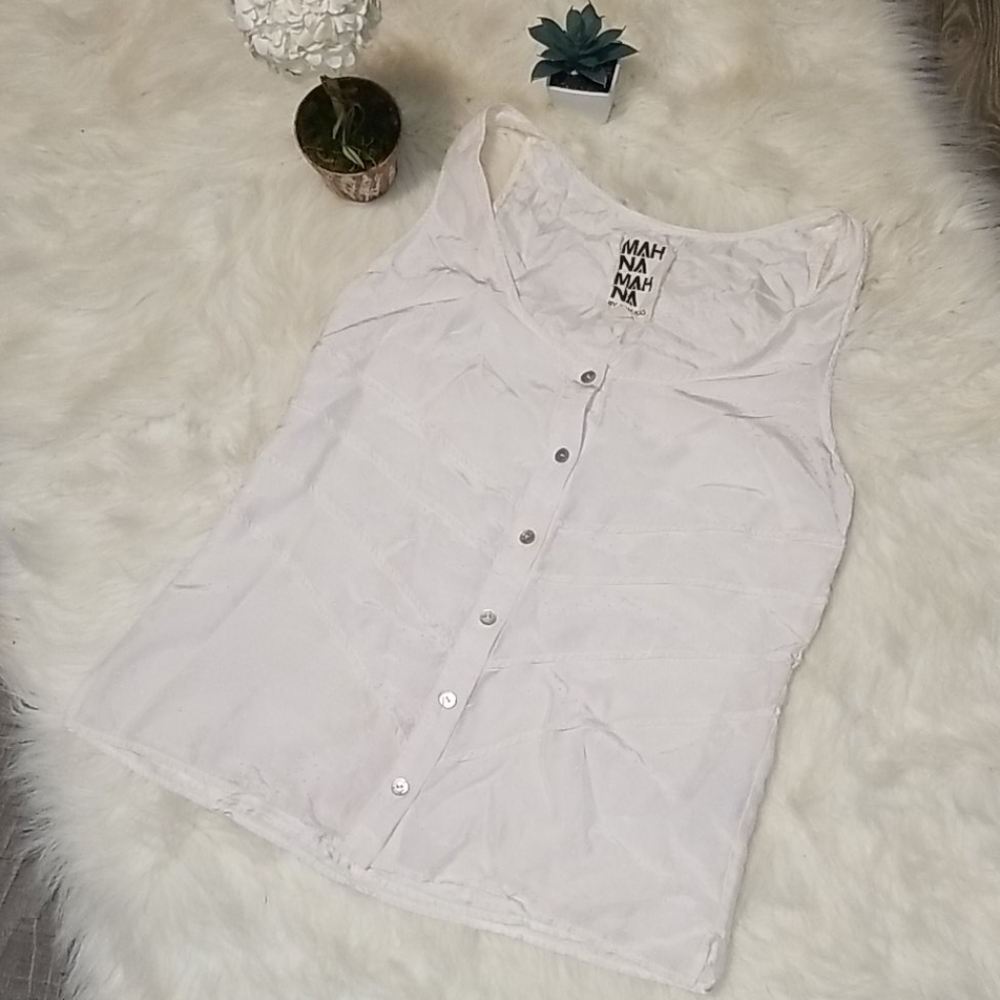 Anthro 100%Silk Mah na Mah na Blouse